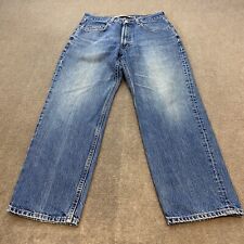 VTG Gap Jeans Relaxed Fit Loose Men 32 (31) Distressed Wash Denim Measures 31x28 picture