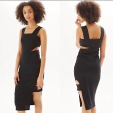 Topshop Wide Strap Cutout Bodycon Midi Dress Size 2 New picture