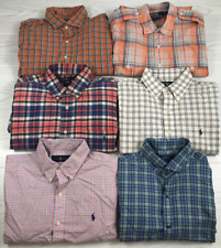 Lot Of 6 Polo Ralph Lauren Button Down Shirts Mens Large Long Sleeve 100% Cotton picture