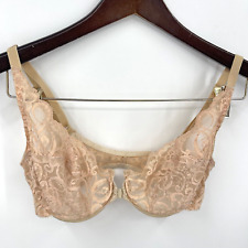 Vintage Christian Dior Bra Womens 32C Peach Style 4380 Unlined Underwire Sheer picture