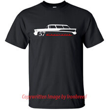 1957 57 Chevy NOMAD T-Shirt Bel Air Classic Muscle Car Emblem Side Mouldings picture