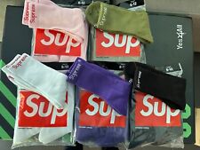 Authentic 5- 4 packs-Supreme Hanes socks-Bundle of White/Black/Pink/Purple/Olive picture