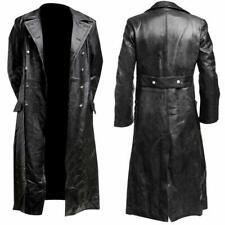 Men's German Classic Ww2 Military Uniform Officer Black Trench Coat picture