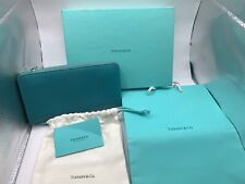 NEW Tiffany & Co. Large Zip Wallet in Tiffany Blue Leather Box & Dust Bag picture