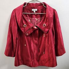 ST. JOHN SPORT Red Cape Style Coat Large picture