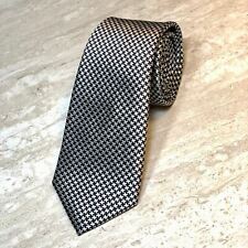 New Men’s Necktie Luxury Brand Joseph Bender Puppytooth Tie - Black and White picture