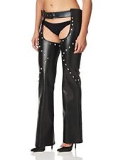 Roma Costume Roma Womens 1 Piece Studded Leatherette Chap, Black, Small/Medium picture