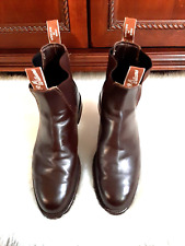 R.M.Williams Made in Australia Mens Size 12W US Leather Gardner Boots Dark Brown picture