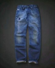 Vintage Diesel Jeans Mens 34x34 Indigo Denim Distressed Straight Fit Button Fly picture