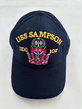 New The Corps USS Sampson DDG 102 Blue Baseball Cap Hat One Size picture