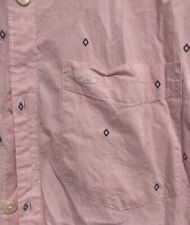 Hollister Epic Flex Stretch Pink Short Sleeve Button Down Shirt Men’s XL picture