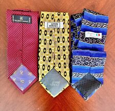 Lot Of 3 Designer Neckties Gianni Versace MEDUSA & Others 100% Italian Silk picture