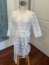 Sandro Paris Isabelle Floral Embroidered Lace Mini Dress 36 Small NO Slip FLAW picture