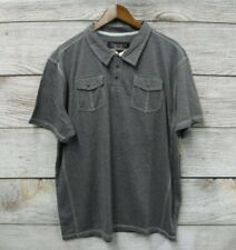 Broken Threads Shirt Mens 2X Heather Grey & White Slim Fit Knit Polo Shirt New picture