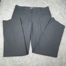 Nike Pants Mens 36x32 Gray Stripes Chino Tour Performance Dri Fit Golf Slacks picture