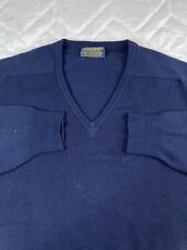 Vintage Brooks Brothers Men's Blue Cashmere Made In England Sweater - Approx M picture