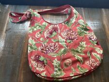 Vintage Marion Godart cloth tote Bag purse floral sequins picture