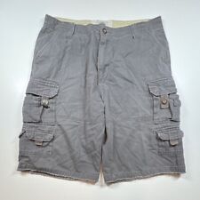 Vintage Brass Cargo Shorts Mens Size 34 Gray Cotton Distressed Raw Hem picture