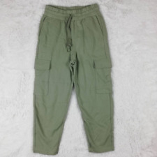 Madewell Womens Cargo Pants Green High Rise Drawstring Pocket Cotton Blend S New picture