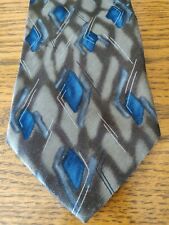 Town Craft Est. 1927 Neckwear brown blue abstract tie 100% polyester tie EUC picture