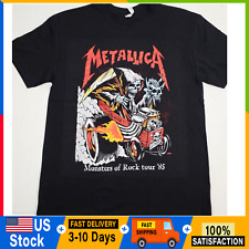 Vintage Metallica Monsters Of Rock Tour '85 Heavy Metal Band T-Shirt S-5XL picture