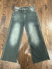 Flamingo Women's Basic Zip Fly Weathered Look Straight Leg Jean M 29*28” picture