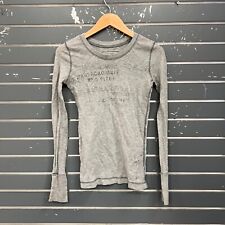 Vtg Abercrombie & Fitch T Shirt Long Sleeve Gray Womens Sz S picture
