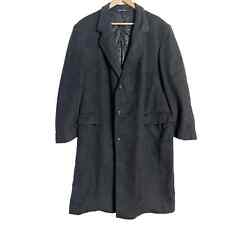 Vintage J.G. Chappel Wool & Cashmere Britain Made Black Trench Coat Size 42S  picture