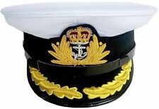 UK Royal NAVY Officer Captain White Hat British Britain Insignia by DEURA USA picture
