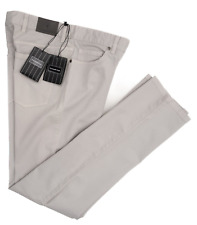 NWT ERMENEGILDO ZEGNA Gan Light Gray Five Pocket Pants Denim Jeans 32 (EU 48) picture