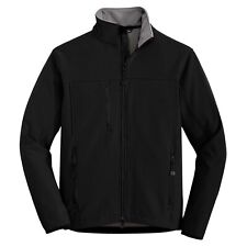 Port Authority J790 Men's Glacier Soft Jacket Black/Chrome 4XL  New With Tags picture