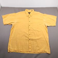 Becton Dickinson Baggies Mens XXL Button Up Short Sleeve Yellow Shirt picture