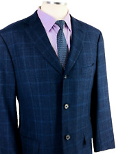 44R* Isaia Napoli Gian Luca Italy Mens 3 Button Pure Wool Blazer Jacket W/Pane picture