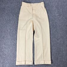 VINTAGE 20s 30s Wool Flannel Trousers Pants Men 28x28 Cinch Buckle Back 1930s picture