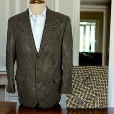 Joseph Abboud Sport Coat Mens 40R Brown Geometric Soft Flannel Wool picture