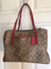 Coach Authentic and rare red trim handbag - Price Reduced 25% picture