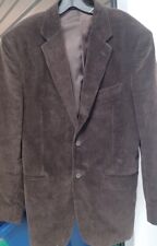 Adolfo Jacket Mens 42L Blazer Corduroy Brown 2 Button Double-Breasted picture