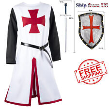 Knight Tunic Medieval Renaissance Templar Knights Surcoat Tabard Costume Outfit picture