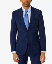 BAR III Men's Skinny-Fit Suit Jacket 42L Blue Plaid Sport Coat picture