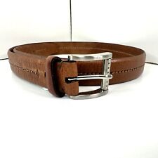 Men’s Joseph Abboud Belt Brown Size 36 Full Grain Leather Made In Italy  picture