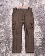 Suitsupply Pants 34 x 30 Mens Brown Cargo Italian Cotton Flannel picture