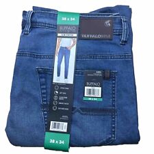 BUFFALO David Bitton Mens AXEL Slim Stretch Jeans 38x34 Med Blue 5 Pocket Pants picture