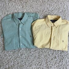 Ralph Lauren Men’s Lot Of 2 Button Down Work Shirt Long Sleeve 16.5-35 picture