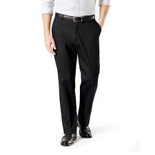 DOCKERS Men Signature Lux Cotton Classic Fit Creased Stretch Pants Black 36 x 34 picture