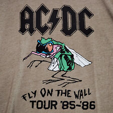 Lucky Brand ACDC T Shirt Mens MEDIUM GREEN METAL FLY ON THE WALL 82' TOUR NWT picture