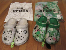Crocs Futura Laboratories Classic RO Clog Size 12 Green Ivy Pearl White Lot of 2 picture