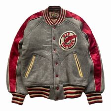 Style Eyes By Sugarcane Co Varsity Wool Jacket Letterman M16208 Red Feathers picture