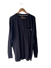 Farmall International Harvester Men's Size XLT Black Long Sleeve Henley Shirt picture