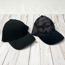 SET OF 2 Melin A-Game Hydro Snapback Cap Hats Mens XL Black Gray Camo Vent Golf picture