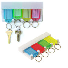 4 Pc Key Tag Rack Multi Key Chain Ring Organizer Insert Label Wall Mount picture